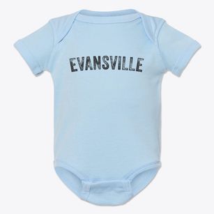 Evansville Illinois Timeless Retro Baby Onesie