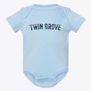 Twin Grove Illinois Timeless Retro Baby Onesie