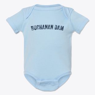 Buchanan Dam Texas Timeless Retro Baby Onesie