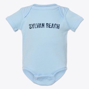 Sylvan Beach New York Timeless Retro Baby Onesie