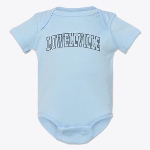 Lowellville Ohio Trendy Block Baby Onesie