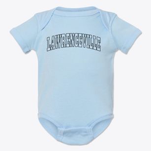 Lawrenceville Virginia Trendy Block Baby Onesie