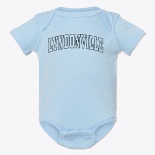 Lyndonville New York Trendy Block Baby Onesie