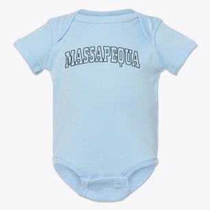 Massapequa New York Trendy Block Baby Onesie