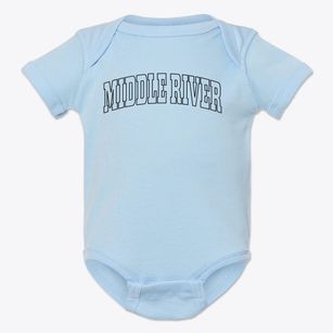 Middle River Minnesota Trendy Block Baby Onesie