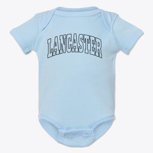 Lancaster Kansas Trendy Block Baby Onesie