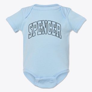Spencer Iowa Trendy Block Baby Onesie
