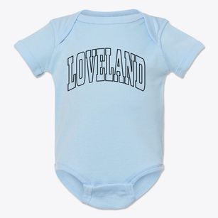 Loveland Colorado Trendy Block Baby Onesie