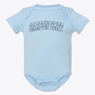 Carbon Cliff Illinois Trendy Block Baby Onesie