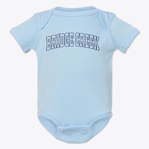 Bridge Creek Wisconsin Trendy Block Baby Onesie