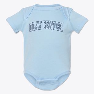 Clay Center Ohio Trendy Block Baby Onesie