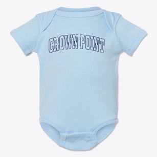 Crown Point Alaska Trendy Block Baby Onesie