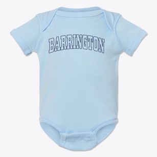 Barrington New Hampshire Trendy Block Baby Onesie