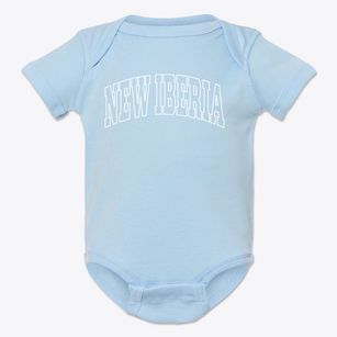 New Iberia Louisiana Trendy Block Baby Onesie