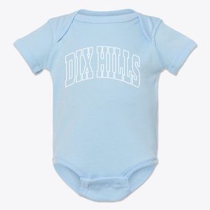 Dix Hills New York Trendy Block Baby Onesie