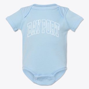 Bay Port Michigan Trendy Block Baby Onesie