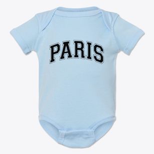 Paris New York Varsity Baby Onesie