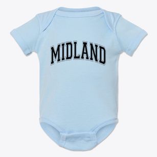 Midland North Carolina Varsity Baby Onesie
