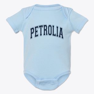 Petrolia Texas Varsity Baby Onesie