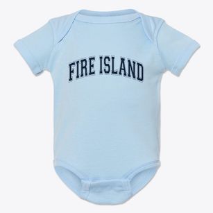 Fire Island New York Varsity Baby Onesie