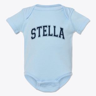 Stella Nebraska Varsity Baby Onesie