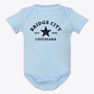 Bridge City Louisiana Star Baby Onesie