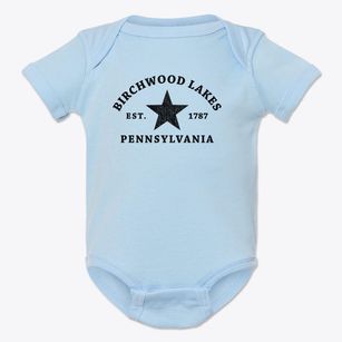 Birchwood Lakes Pennsylvania Star Baby Onesie