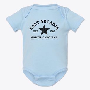 East Arcadia North Carolina Star Baby Onesie