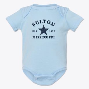 Fulton Mississippi Star Baby Onesie