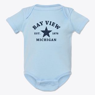 Bay View Michigan Star Baby Onesie