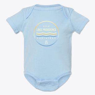Lake Providence Louisiana Color Fade Baby Onesie