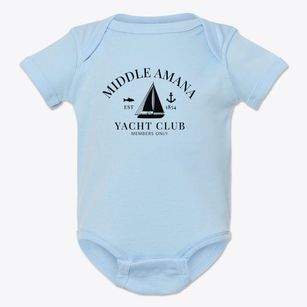 Middle Amana Iowa Yacht Club Baby Onesie