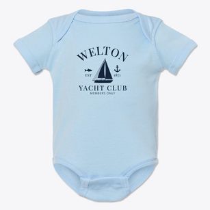 Welton Iowa Yacht Club Baby Onesie