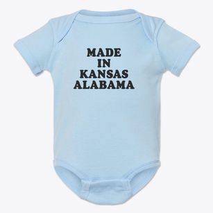 Kansas Alabama Classic 70s Baby Onesie