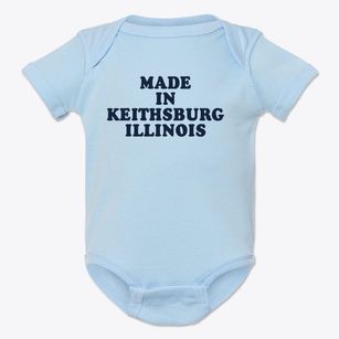 Keithsburg Illinois Classic 70s Baby Onesie