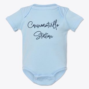 Conneautville Station Pennsylvania Freestyle Baby Onesie