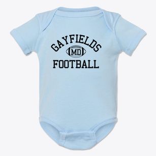 Gayfields Maryland Football Baby Onesie