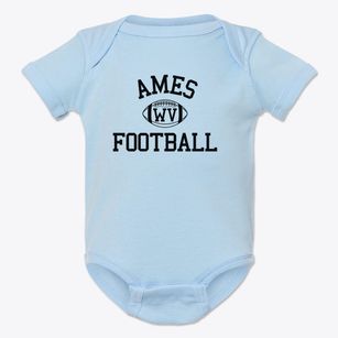Ames West Virginia Football Baby Onesie