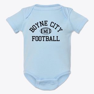 Boyne City Michigan Football Baby Onesie