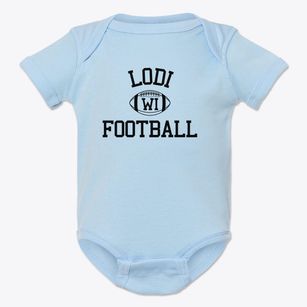 Lodi Wisconsin Football Baby Onesie