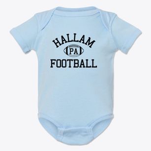Hallam Pennsylvania Football Baby Onesie