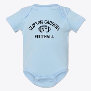 Clifton Gardens New York Football Baby Onesie