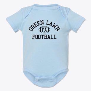 Green Lawn Pennsylvania Football Baby Onesie