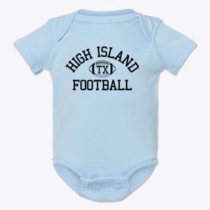 High Island Texas Football Baby Onesie