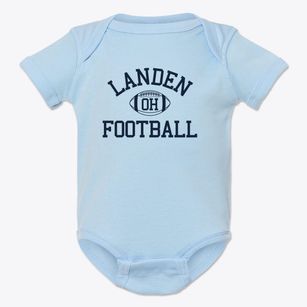 Landen Ohio Football Baby Onesie