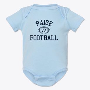 Paige Virginia Football Baby Onesie