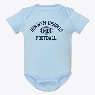 Berwyn Heights Maryland Football Baby Onesie