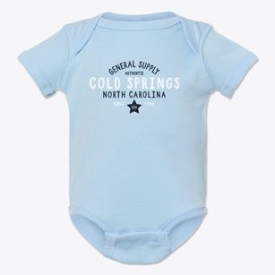 Cold Springs North Carolina General Supply Baby Onesie