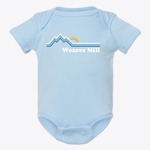 Weares Mill New Hampshire Mountain View Baby Onesie