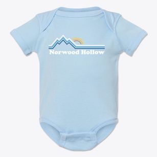 Norwood Hollow North Carolina Mountain View Baby Onesie